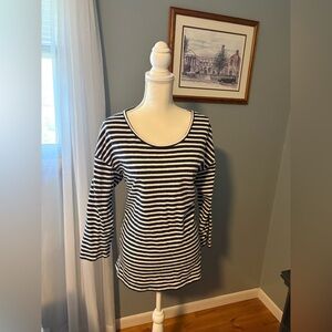 Orvis Navy and White Striped  Top